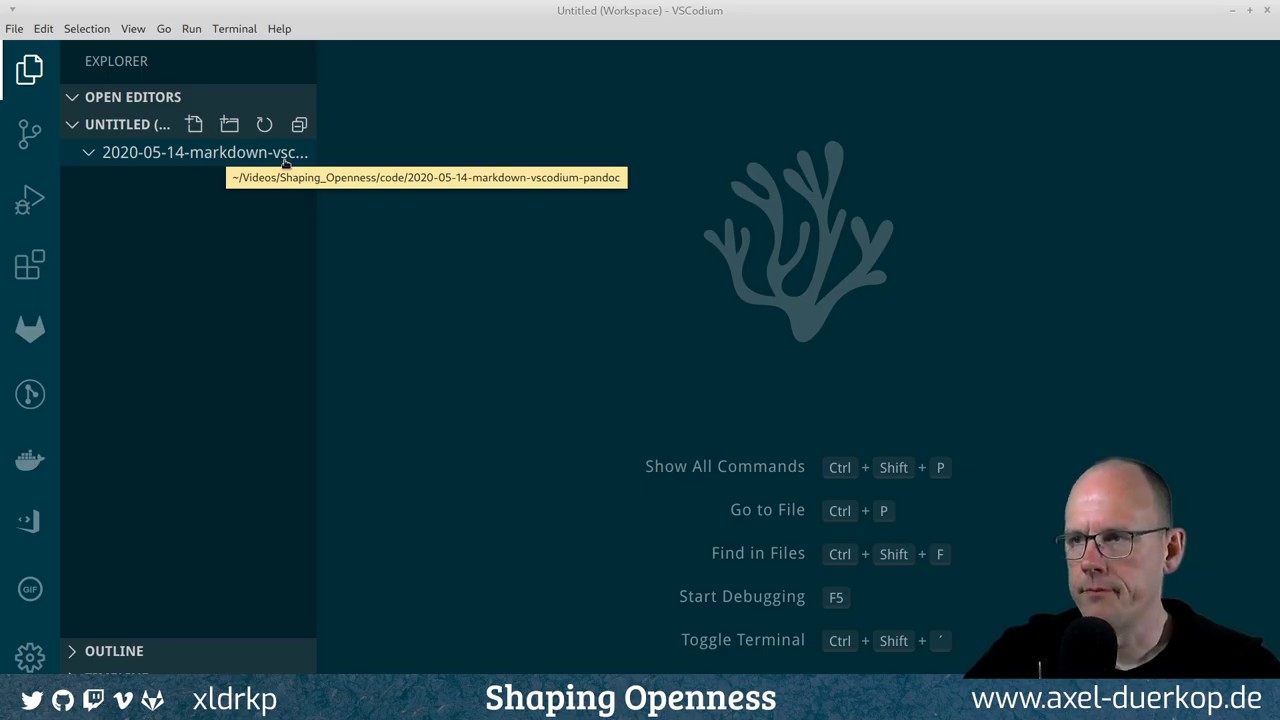 0006 | Setting Up a Scholarly Writing Environment With Markdown, VSCodium and pandoc