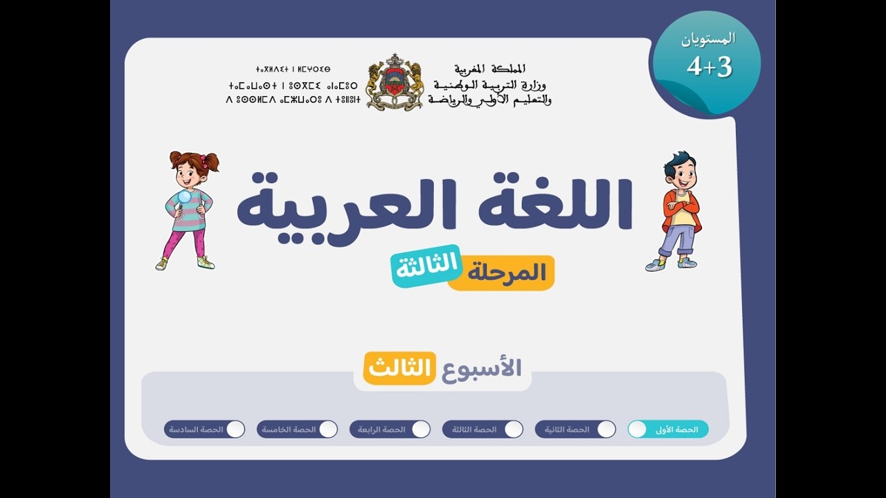 التعليم الصريح: المستوى الثالث و الرابع مشترك اللغة العربية : المرحلة 3 - الأسبوع 3 - الحصة 1