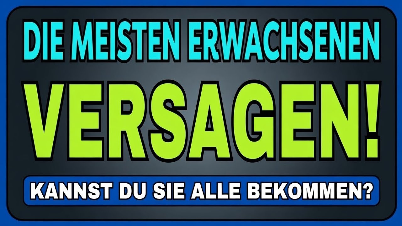  ALLGEMEINWISSEN-TRIVIA FÜR ÄLTERE ERWACHSENE! DENKST DU, DU KANNST 8 RICHTIG BEANTWORTEN?