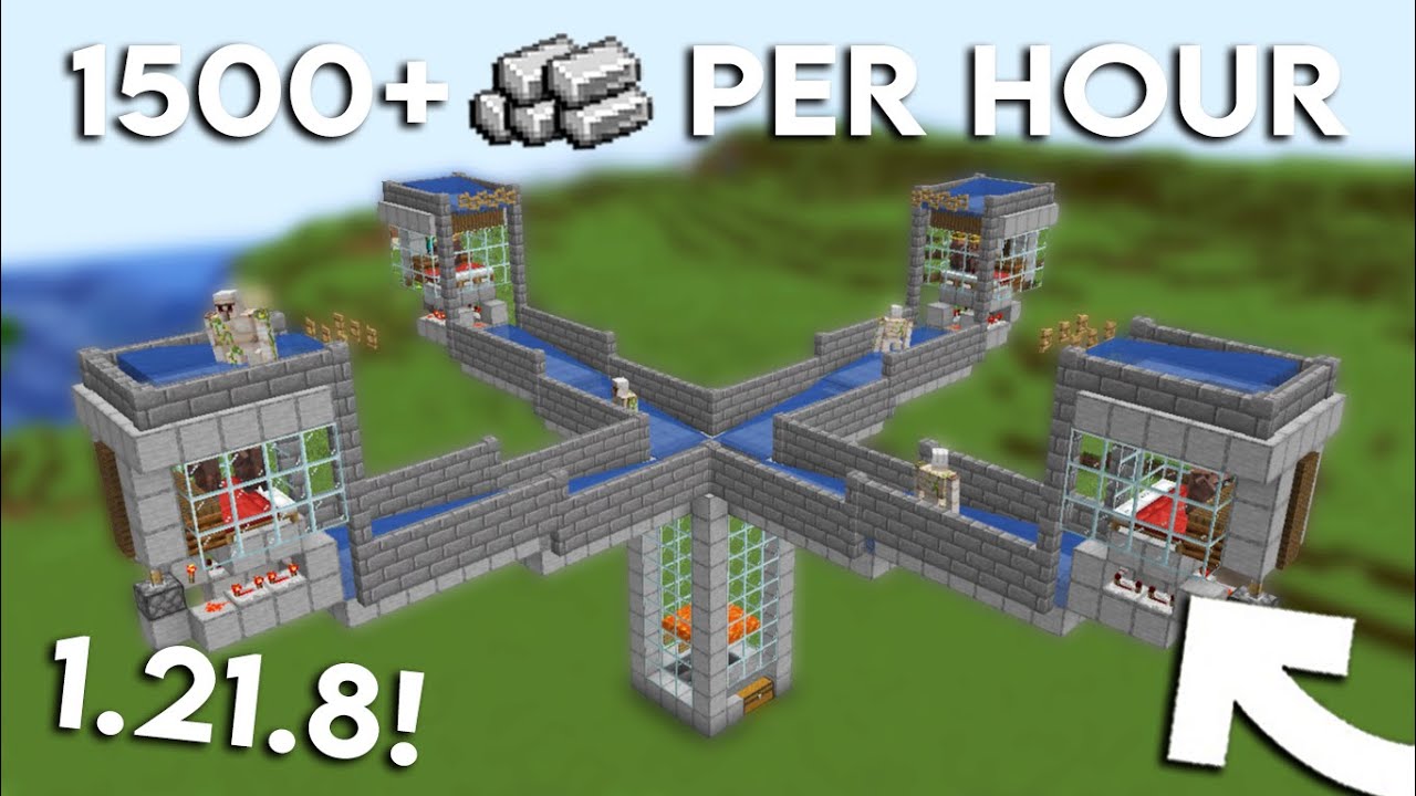NEW MINECRAFT 1.21.10 IRON FARM TUTORIAL | 1500+ Iron Per Hour - Easy and Efficient