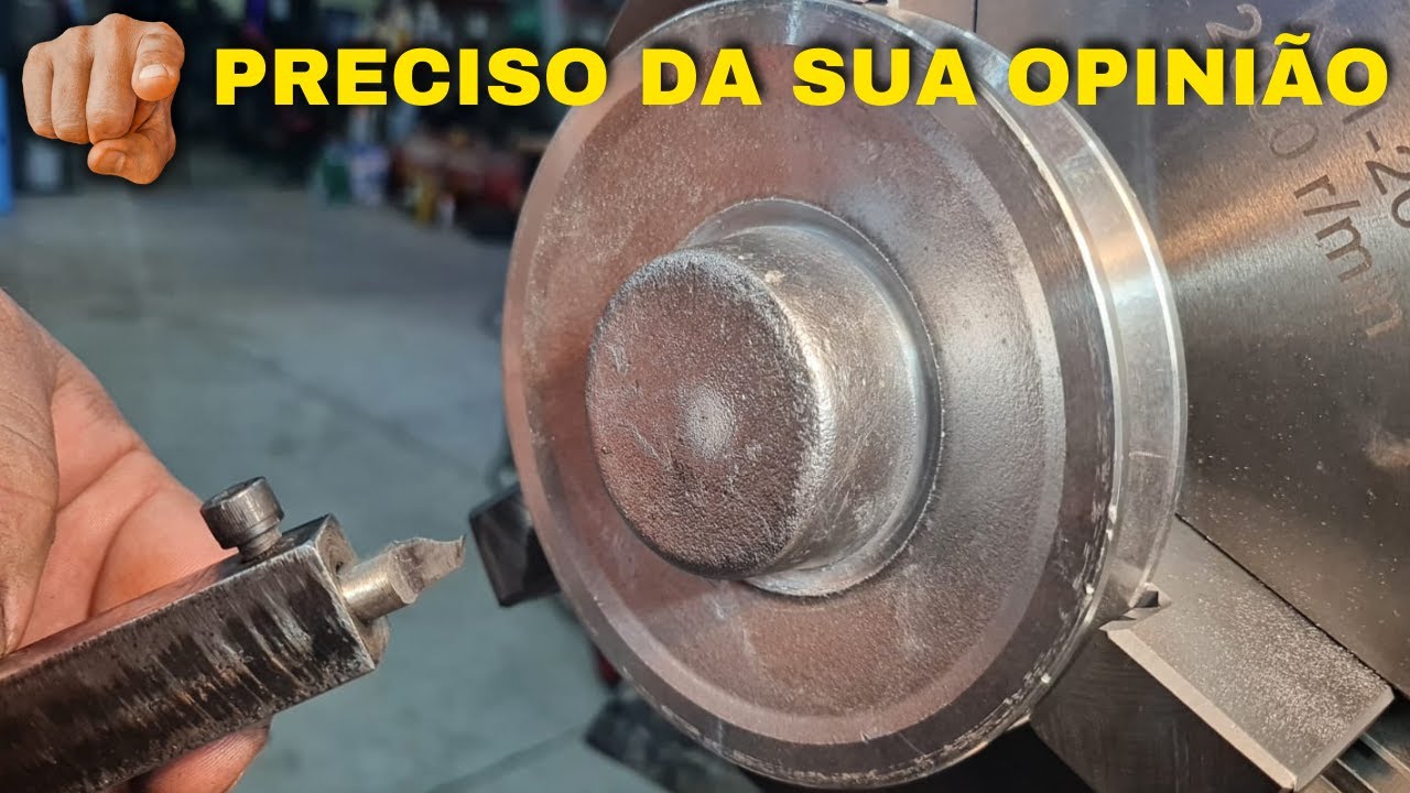 Como Fazer um Torno Caseiro Parte 82 - Ferramenta Caseira p/ Usinagem e Sangria Interna na Polia