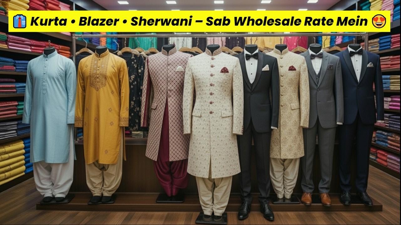 😍 Nagpur की Wedding Fashion Market – Kurta, Blazer, Sherwani सब कुछ Wholesale Rate में 🤩
