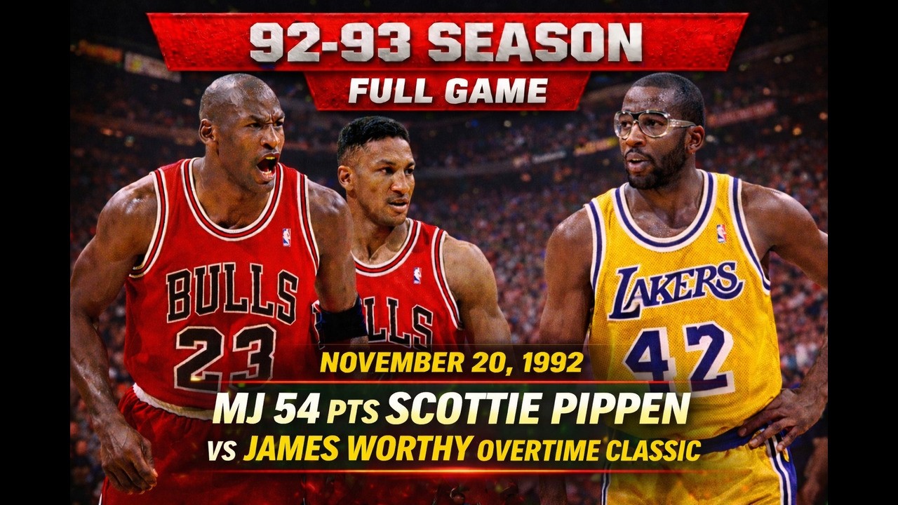 Michael Jordan 54 PTS🔥vs James Worthy Overtime Classic | Bulls vs Lakers | Nov 20, 1992 | FULL GAME