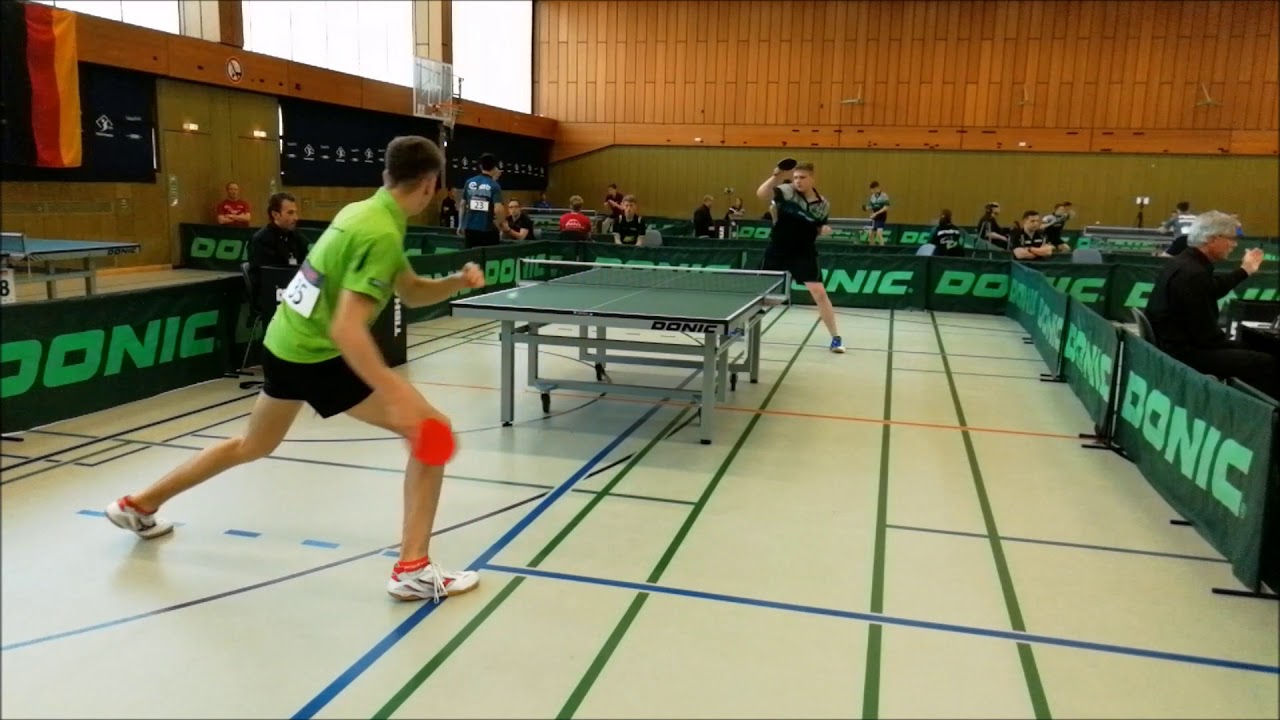 DM 2018 Jugend Gruppe: Lukas Bosbach (WTTV) vs. Dominik Jonack (TTVN)