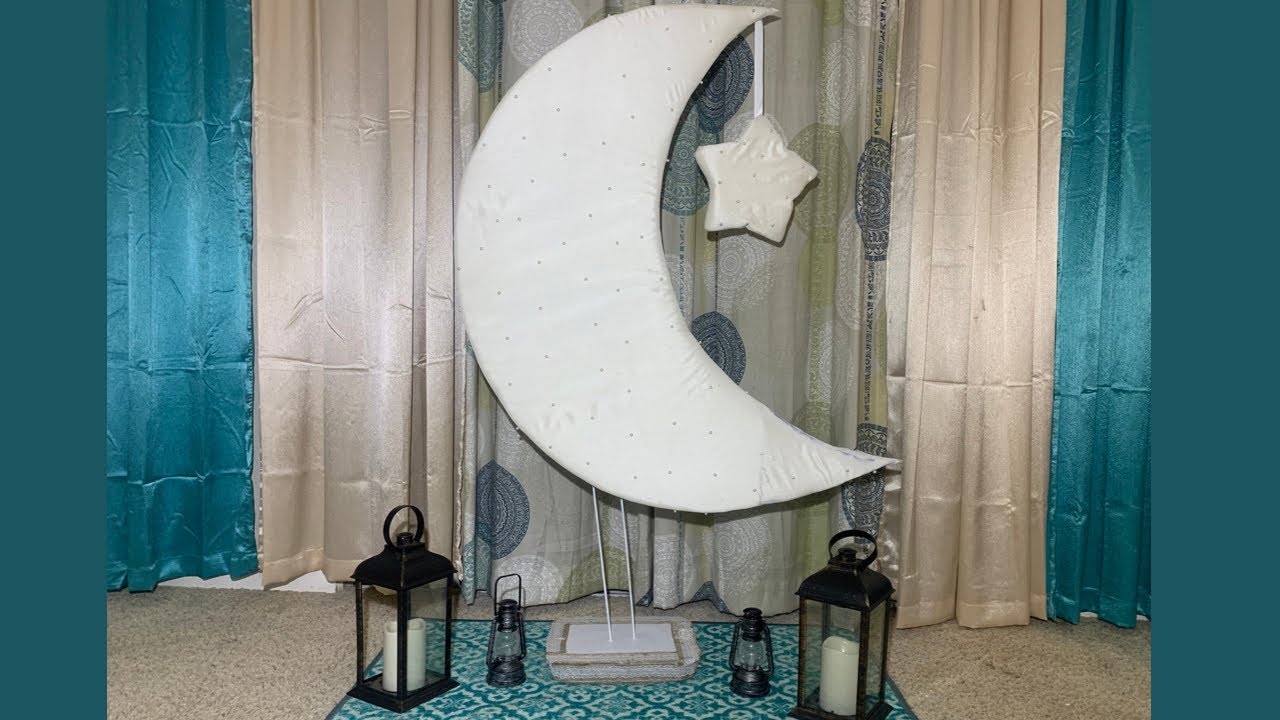 زينة رمضان 2021 اصنعيها بنفسك هلال رمضان RAMADAN MOON DIY 2021