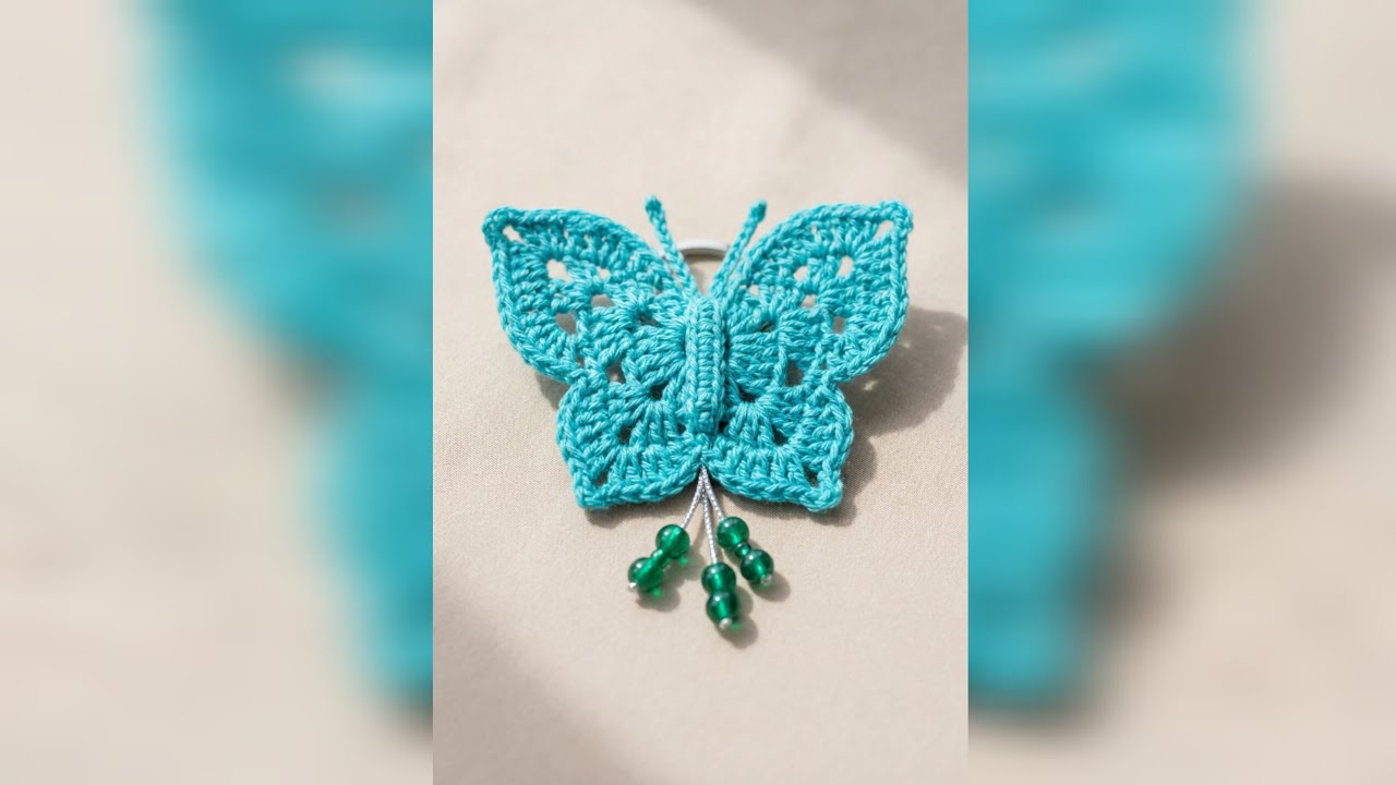 Easy Crochet Butterfly Keychain 🧶 | Beautiful Handmade Butterfly Tutorial