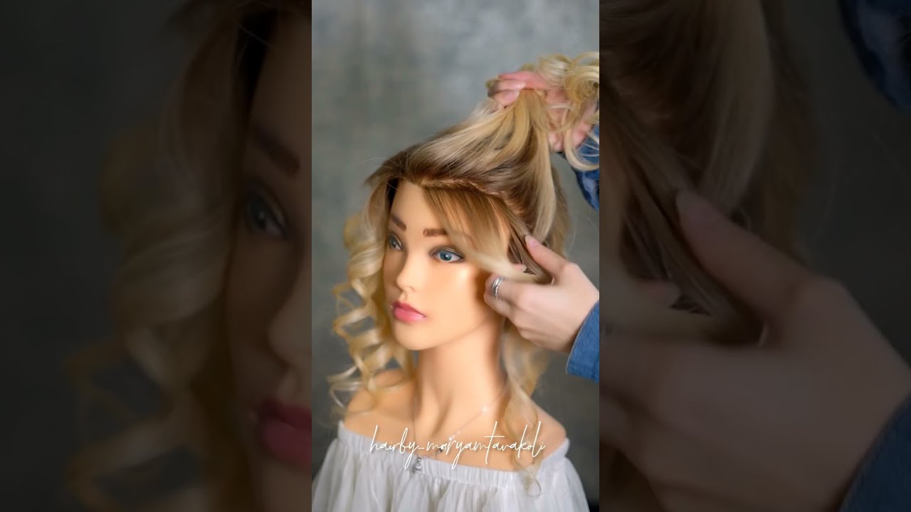 آموزش جلو مو فرق کج پُف دار