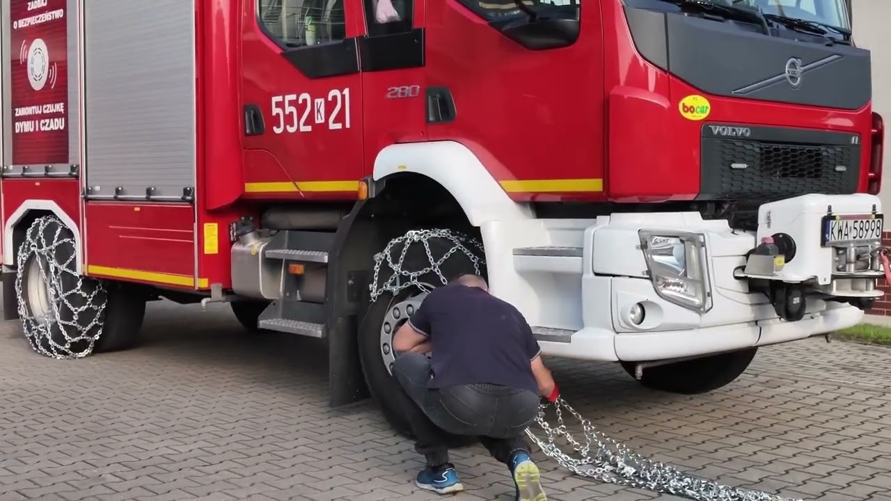 Łańcuchy śniegowe na koła pojazdów pożarniczych pewag uniradial SED