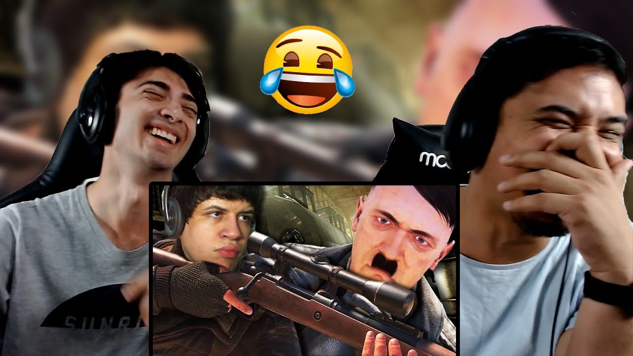 (Games EduUu) REACT DESTRUÍ O OVO DO HITLER! - Sniper Elite 4