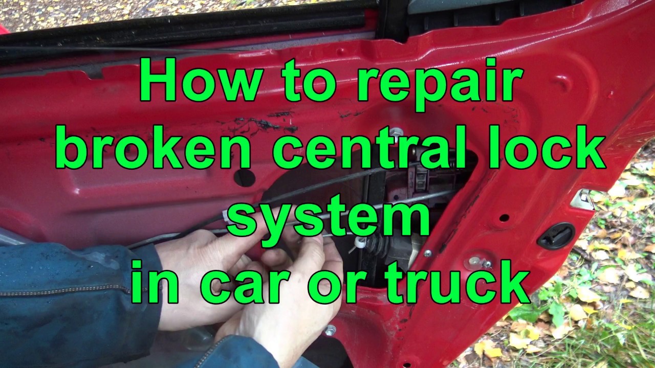 How to repair broken central lock system in car. Issue is broken metallic bar.