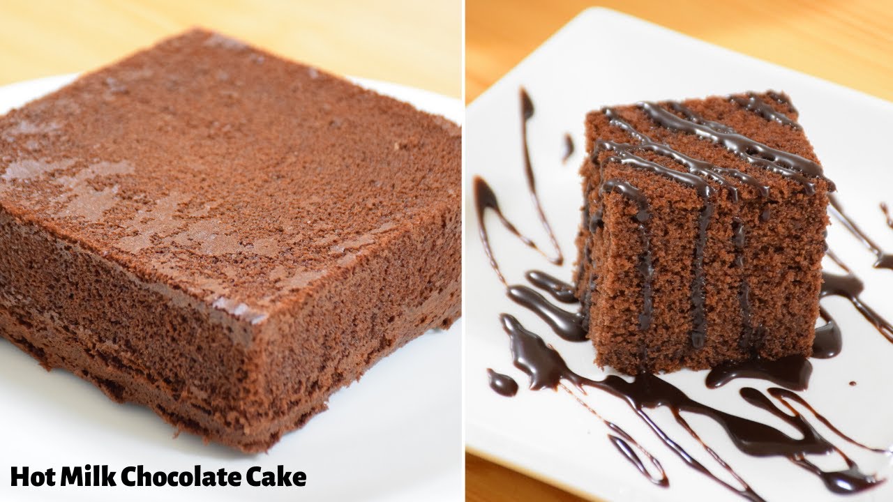 Hot Milk Chocolate Cake | Easy Chocolate Sponge Cake | Moist Chocolate Cake Recipe