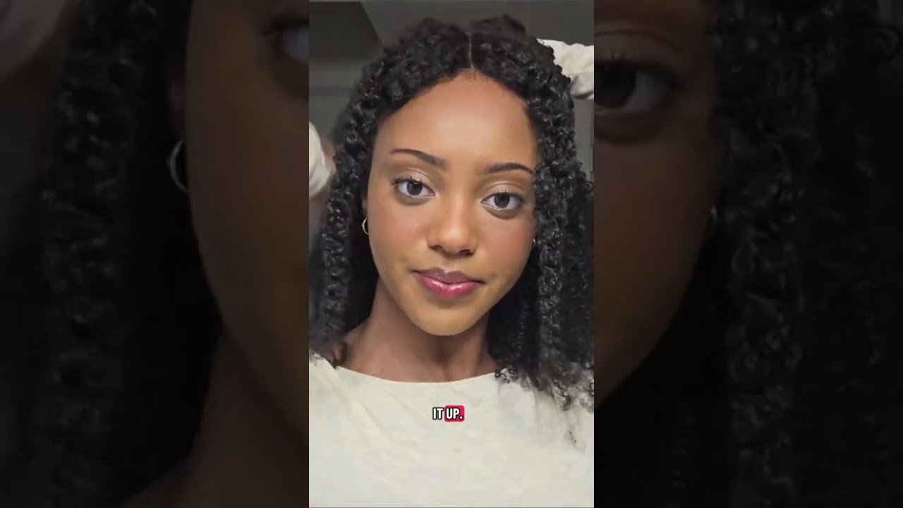 Wow… this no-bangs shake-and-go wig has curls and a style that seriously stole my heart.