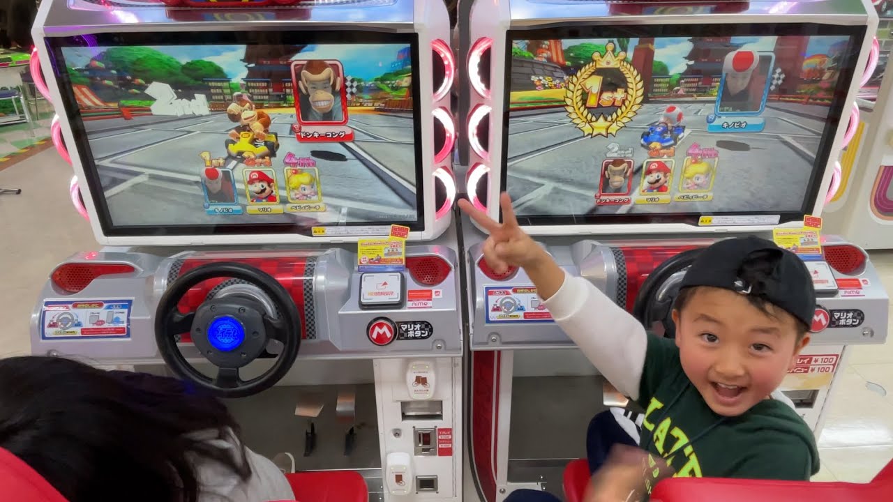 マリオカート　楽しい〜　姉弟対決‼️‼️