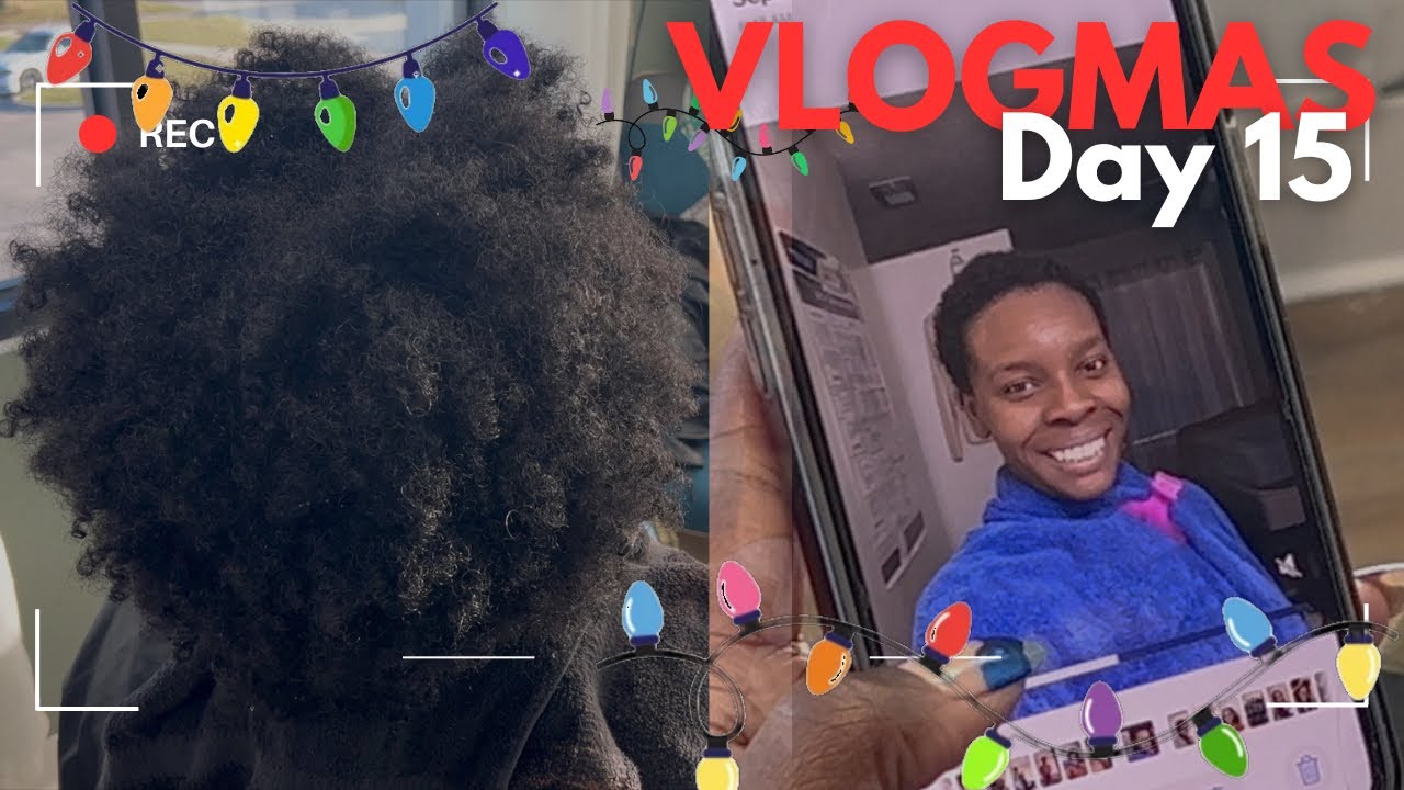 VLOGMAS | “Her hair Grew this much in 1 year” +  First time doing a Silkpress since her Big Chop😱