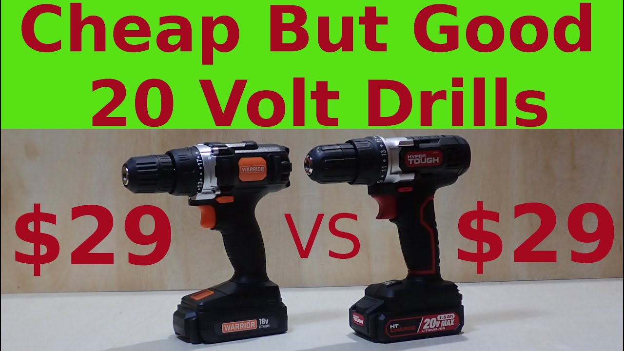Hyper Tough 20 Volt Drill vs Warrior 18 Volt Drill.  Cheap 20 Volt Drills Reviewed and Tested.