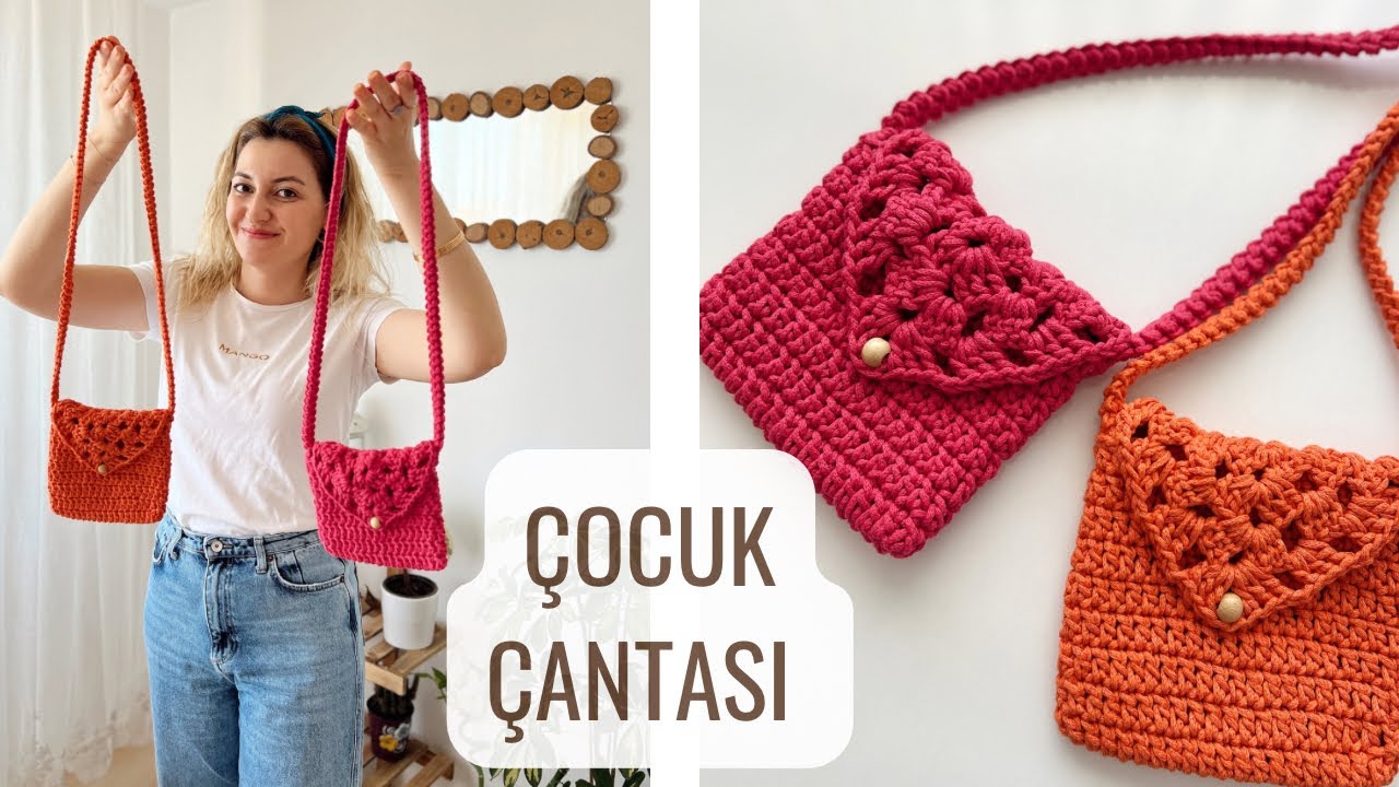 ÖRGÜ ÇOCUK ÇANTASI YAPIMI 🌸