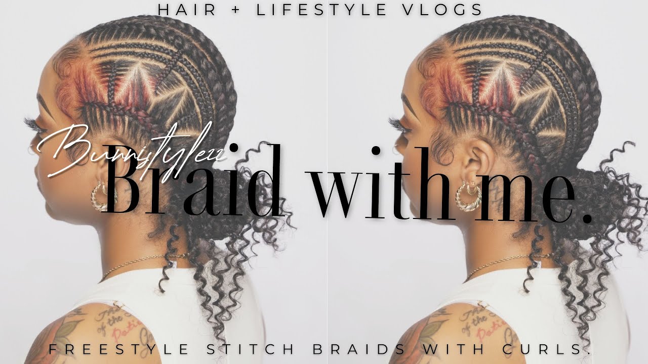 FREE STYLE STITCH BRAIDS WITH CURLS | KENE’JA DAVIS