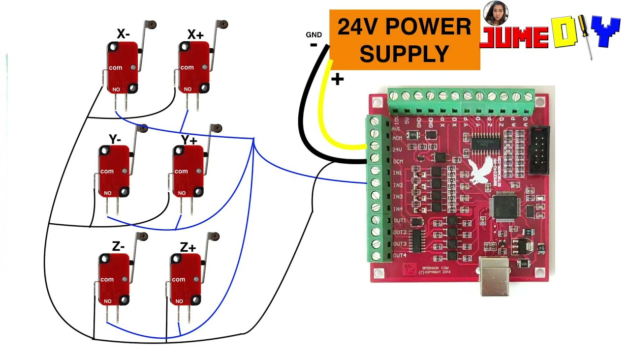 mach 3 USB input  การใช้งานด้วย Mach 3 Limit switch - PART 4