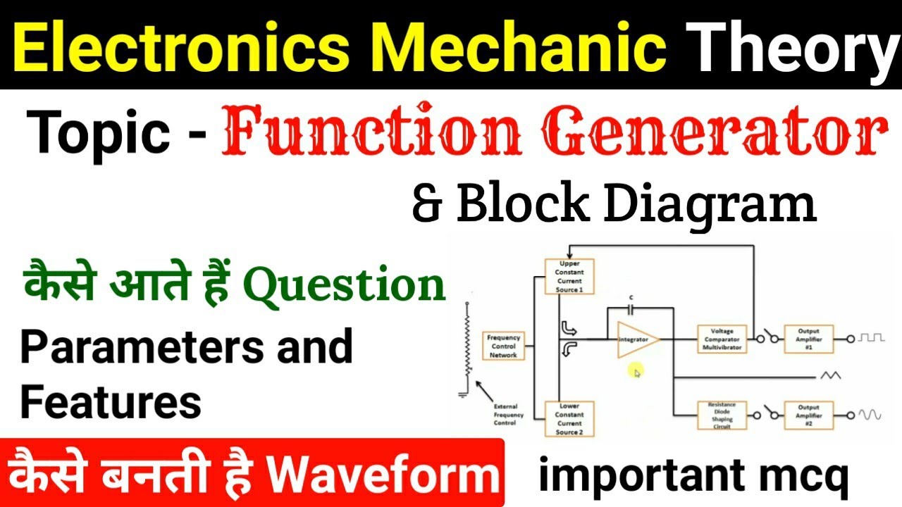 Electronics Theory and Most Important Question for Exam - Function Generator Block Diagram Explain