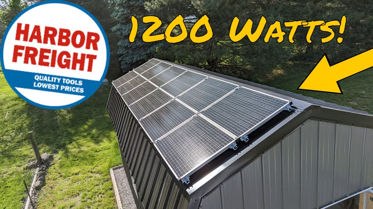Монокристаллические солнечные панели Thunderbolt Solar мощностью 100 Вт от Harbor Freight, кратки...