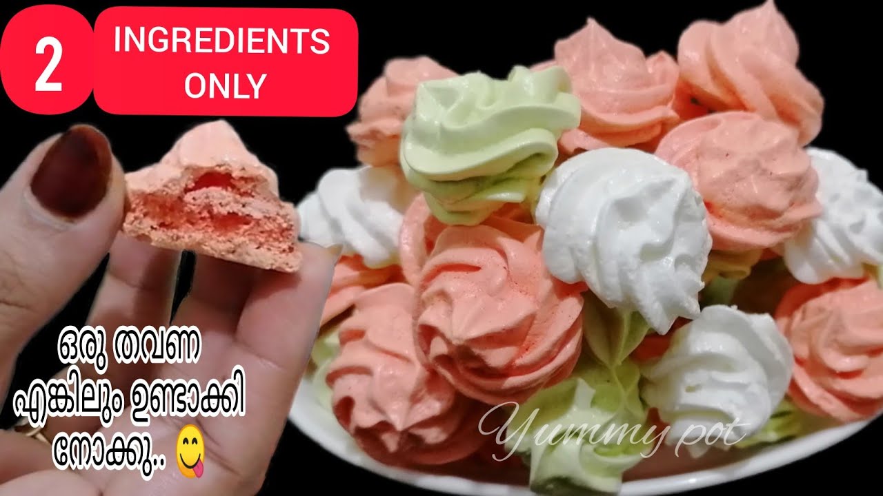 Meringue Cookies With and Without Oven | 2 Ingredients only | Meringue Candy | Yummy Pot