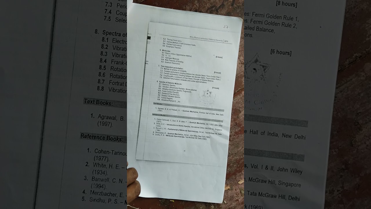 MSc.in physics TU syllabus