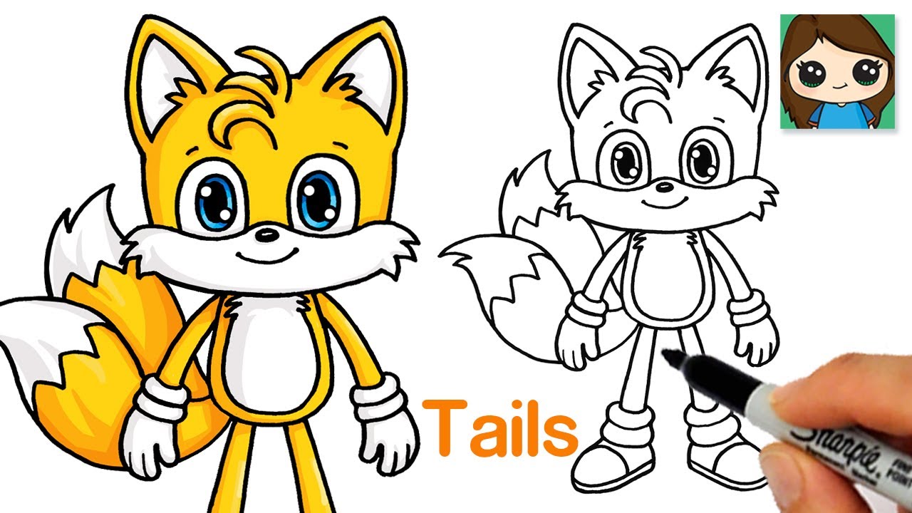 How to Draw Tails Easy | Sonic the Hedgehog