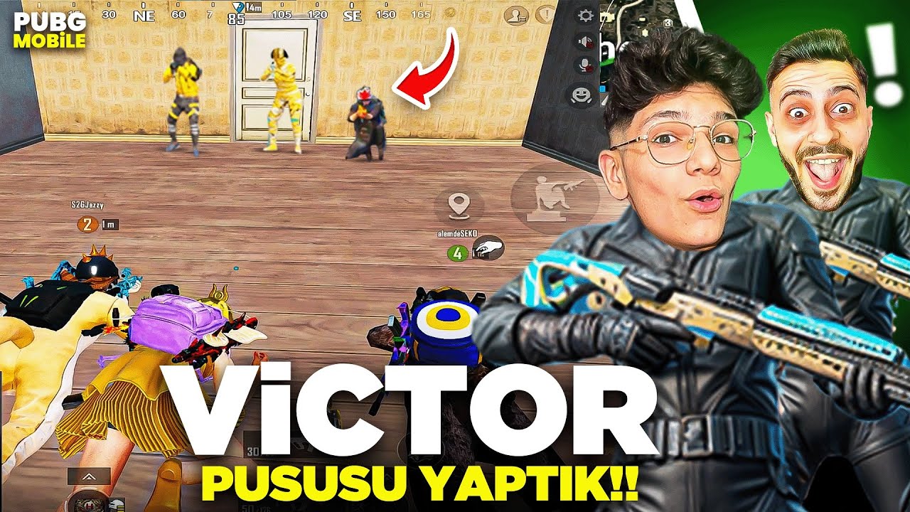 EKİPLE VİCTOR PUSU YAPTIK ÇILDIRDILAR ! - PUBG MOBİLE