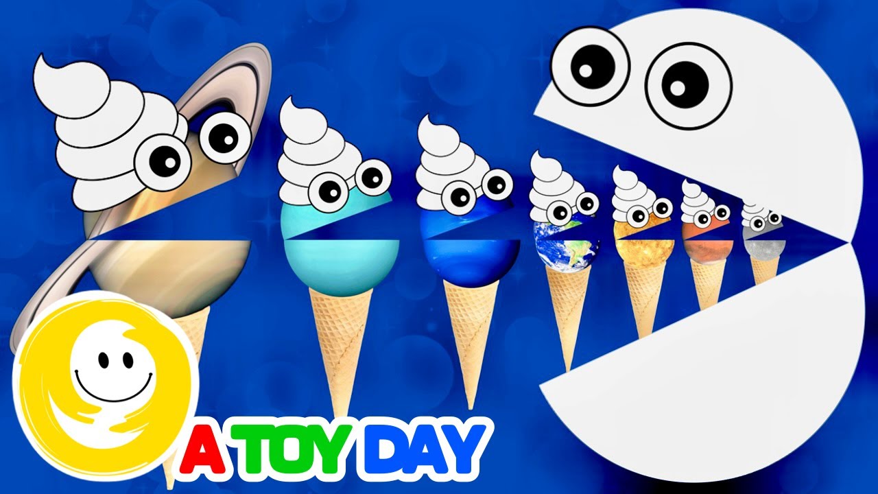 ICE SCOOP PLANETS 🍦🪐🌎🍦 COMPILATION | Planet for BABY | Funny Planet comparison for kid | Planet size