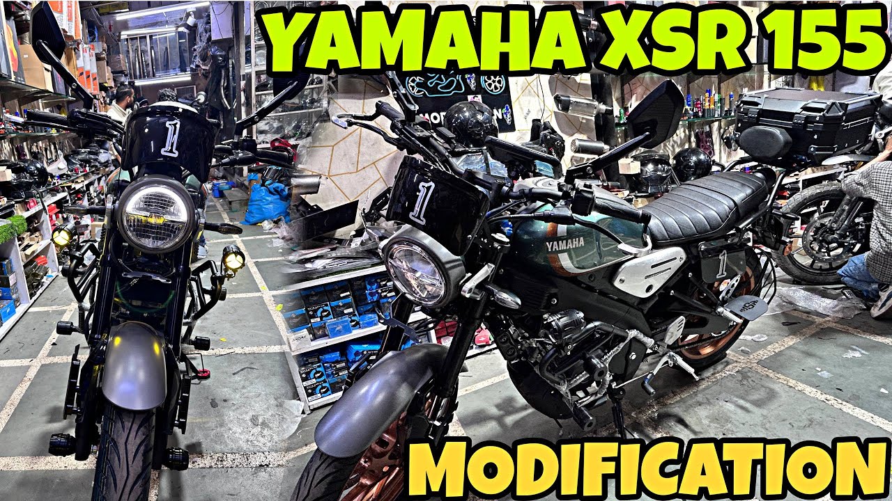 YAMAHA XSR 155 me puri Unique Loaded Modification | Crash Guard | New Mirrors | New TopBox |