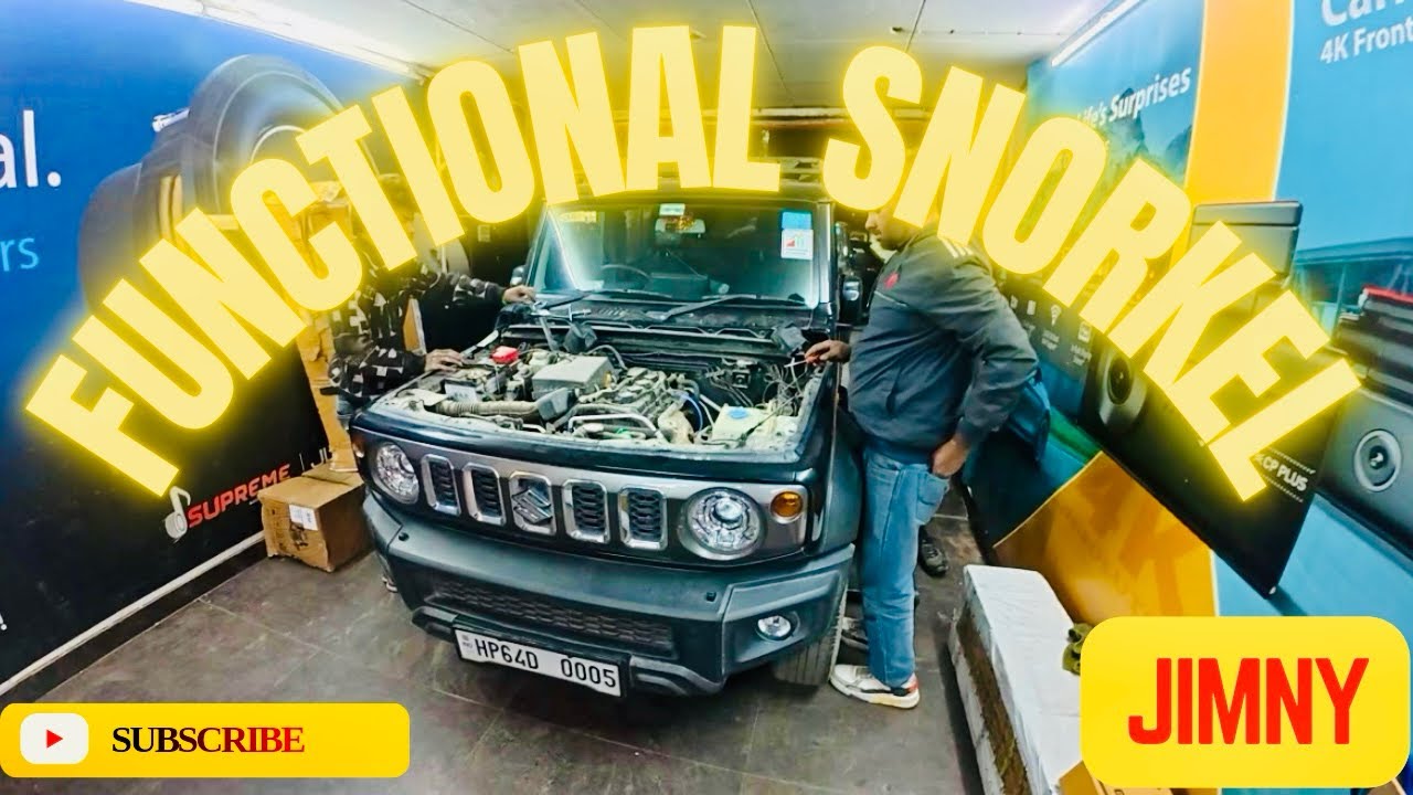 Snorkel installation & rock sliders in Jimny#jimnymodification #saakautos #bimbra 