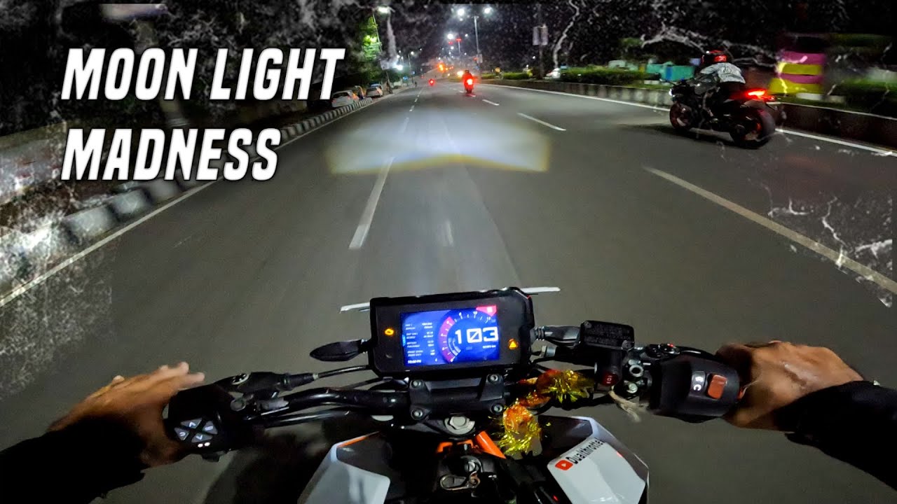 Moonlight Madness Ride | KTM Duke 390, RC 390, Aprilia RS 457 & Pulsar NS 400 | Night Ride Vibes