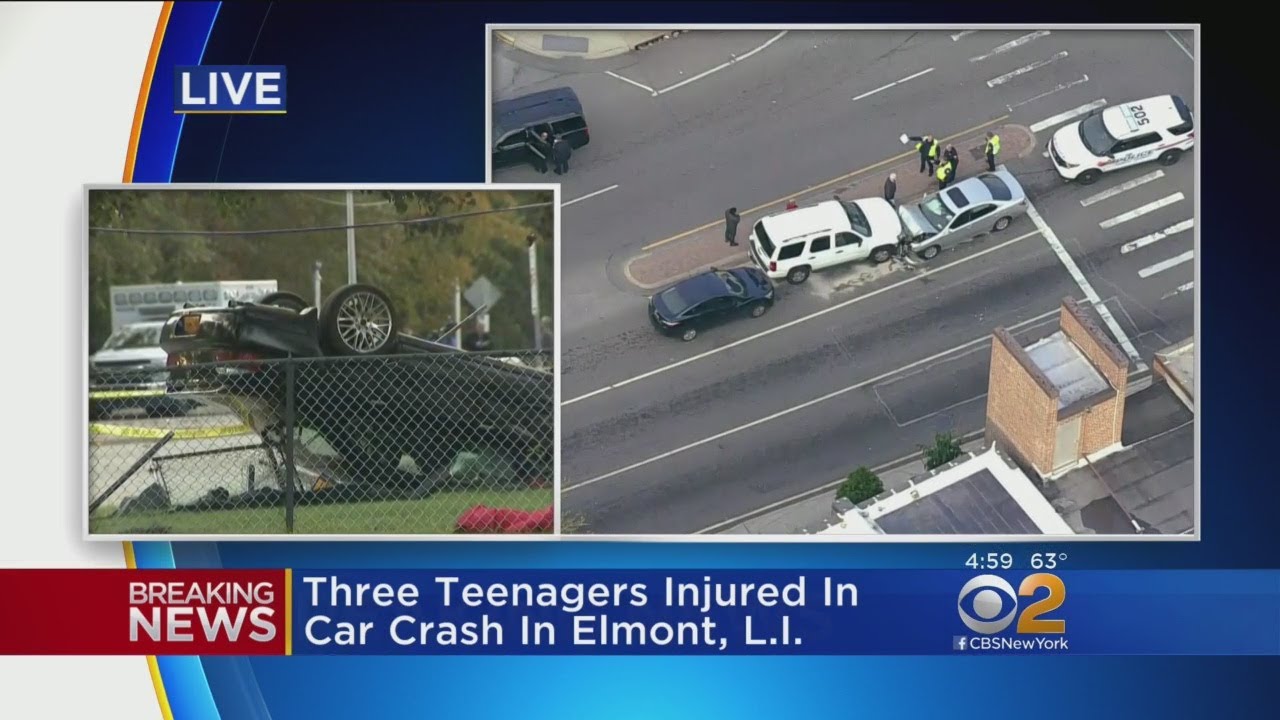 3 Teens Hurt In Car Crash On Long Island
