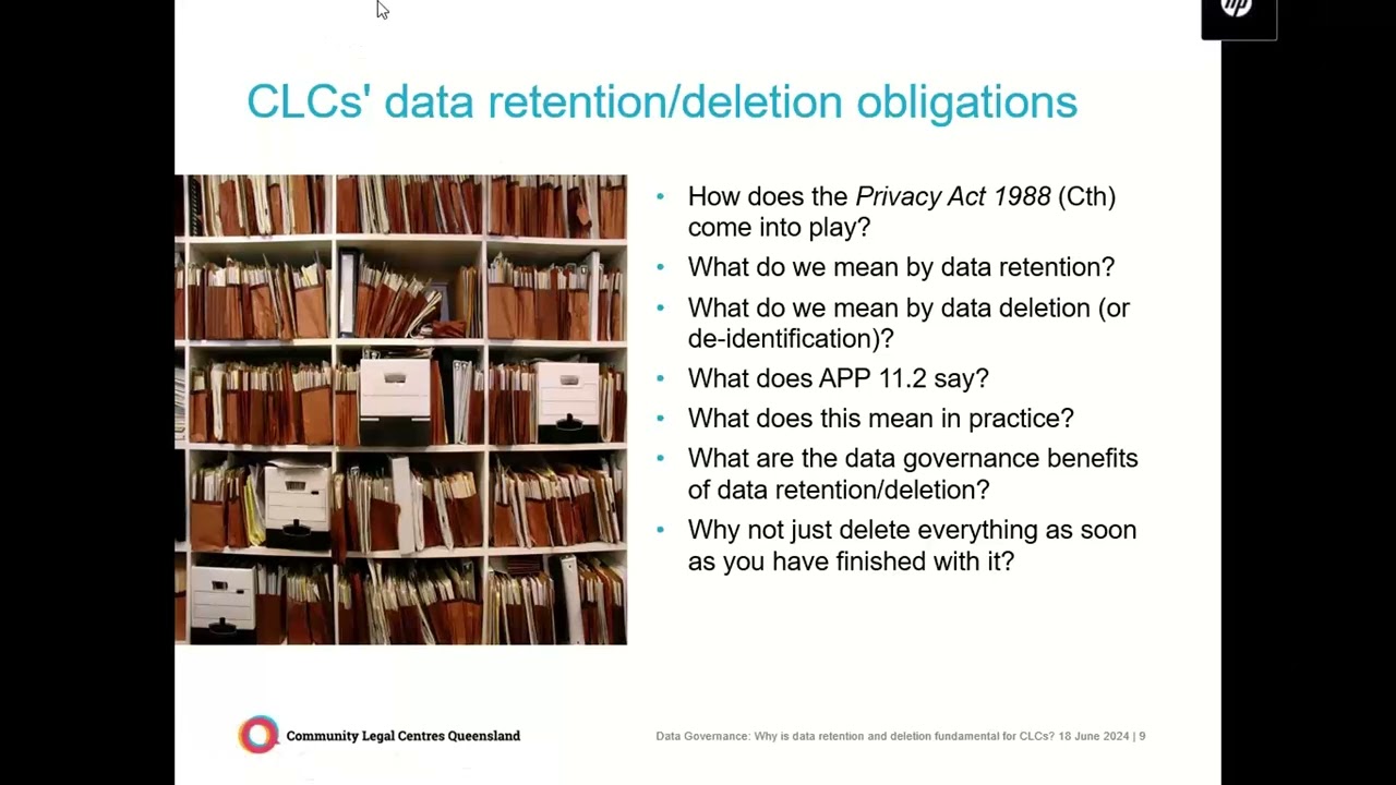 Data Governance: Why is data retention and deletion fundamental for CLCs?