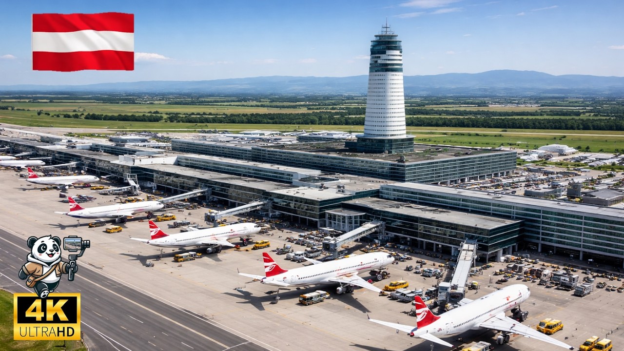 🇦🇹 Vienna Airport ✈️ Terminals 1 & 3 | Before & after security | With map | 4K HDR