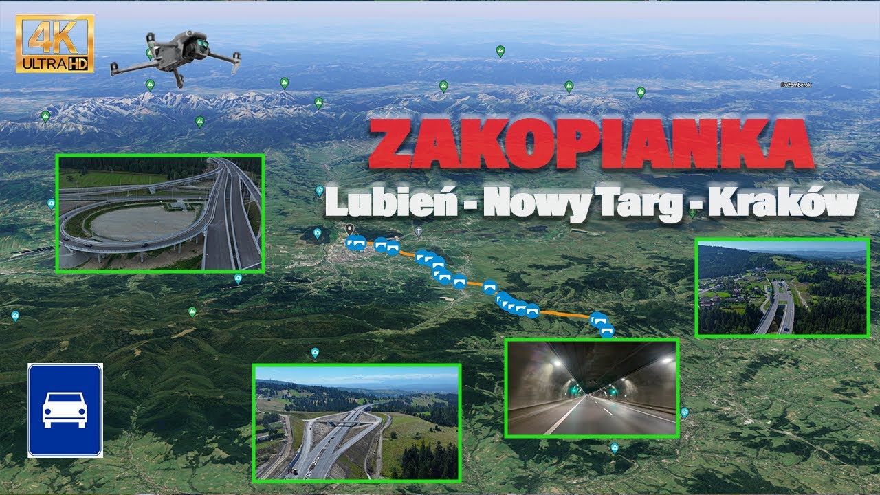 #Zakopianka już otwarta Szukałem korków na DK47 | Przejazd Lubień Nowy Targ Kraków