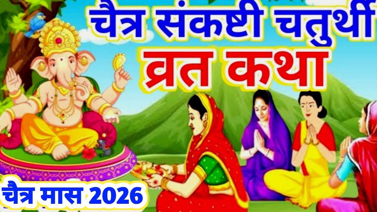 चैत्र मास संकष्टी चतुर्थी व्रत कथा Sankashti Chaturthi Vrat Kathaसंकष्टीचतुर्थी की कहानी#choth katha