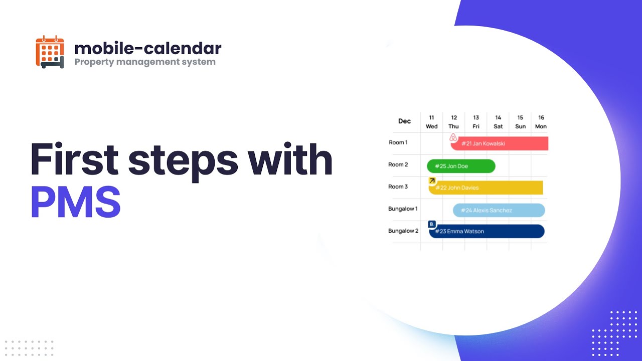 First Steps - How to effectively manage bookings? - mobile-calendar PMS, Channel manager