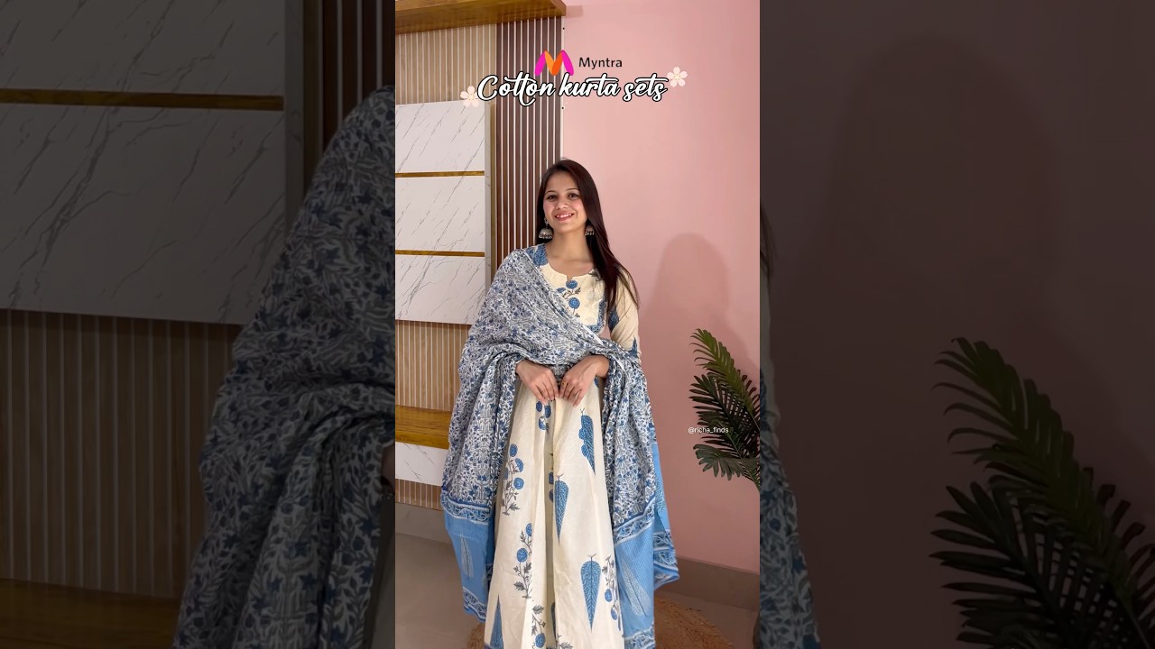 Myntra cotton Anarkali suit sets 🌻 #ethnicwear #anarkali #suits #desifashion #myntra #shorts