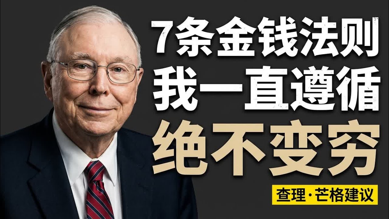 富人与穷人的思维鸿沟：查理·芒格总结的7条铁律，决定了你是驾驭财富，还是被财富抛弃。