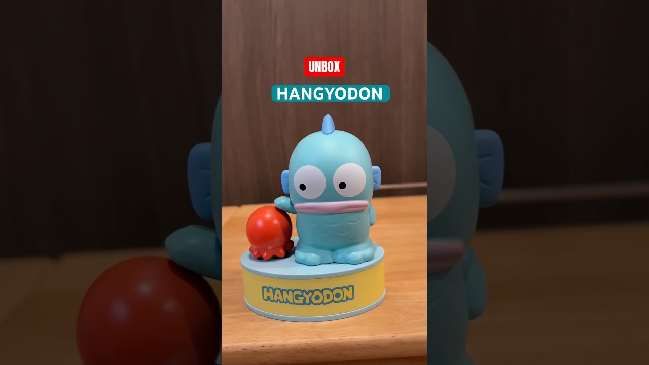 Unbox Hangydon from Miniso 📦 so cuteeeee 🩵 #hangyodon #miniso #sanrio