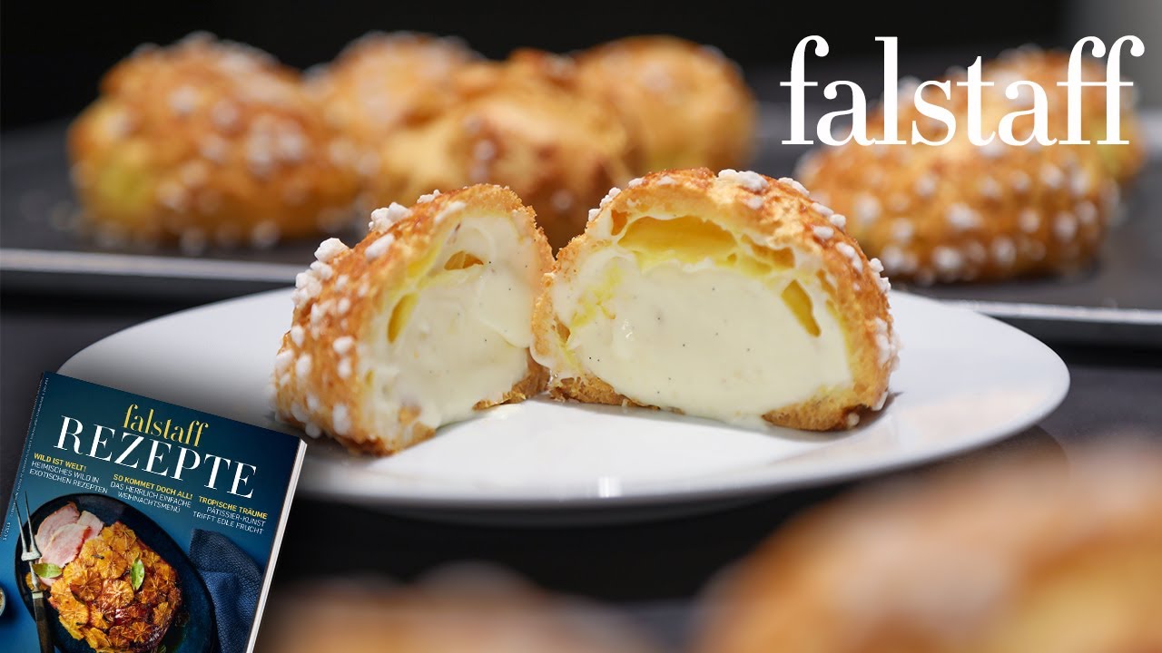Choux &agrave; la Vanille &ndash; Brandteigkrapfen mit Vanillecreme