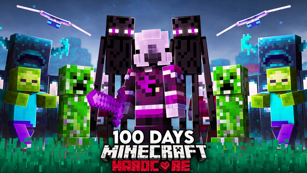 Я выжил 100 дней в модифицированной Minecraft SMP...