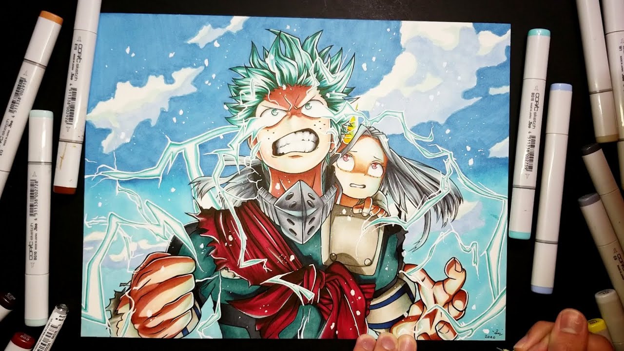 DEKU VS OVERHAUL! | Zain Artz | Speed Drawing