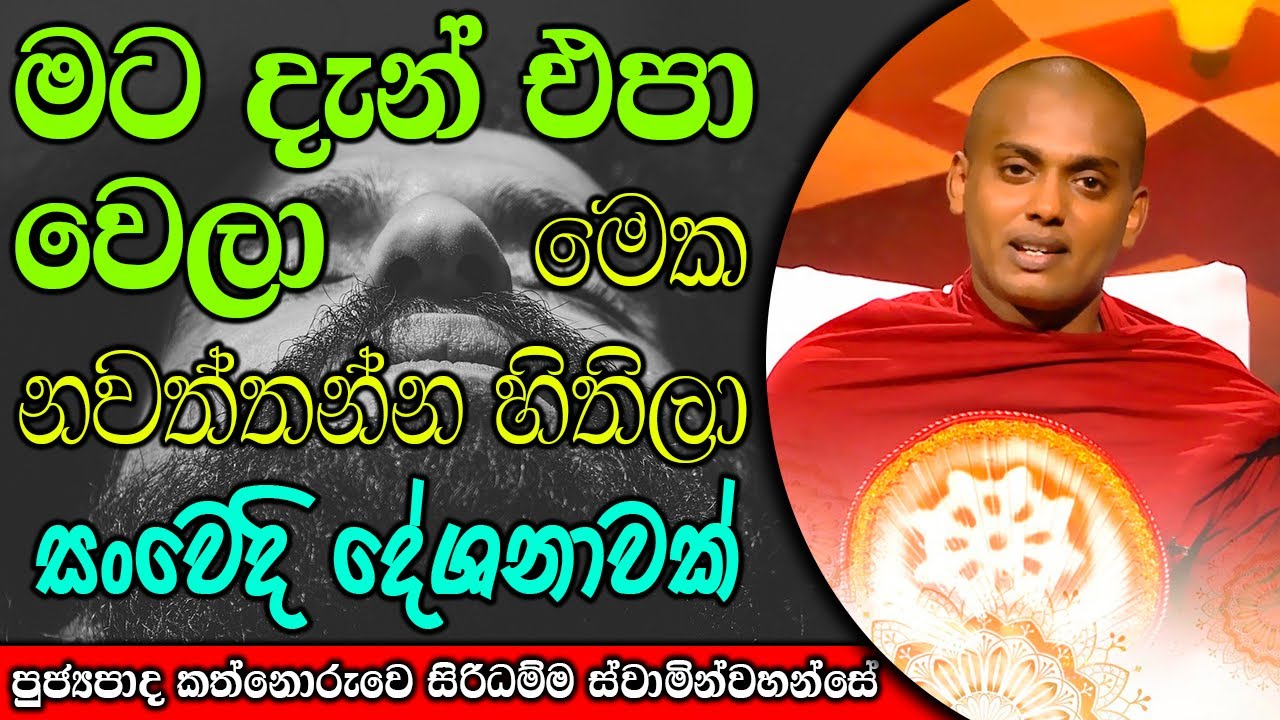 මට දැන් මෙක නවත්තන්න හිතිලා සංවෙදි දේශනාවක් | kanthoruwa siridamma himi | Dhamma Vahini #bana