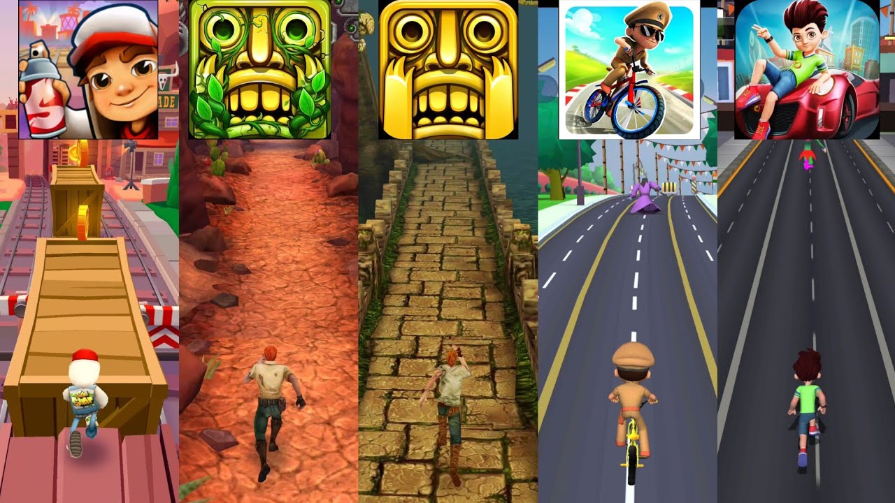 Subway Surfers 🆚 Temple Run 2 🆚 Temple Run 🆚 Little Singham Cycle Race 🆚 Kicko & Super Speedo