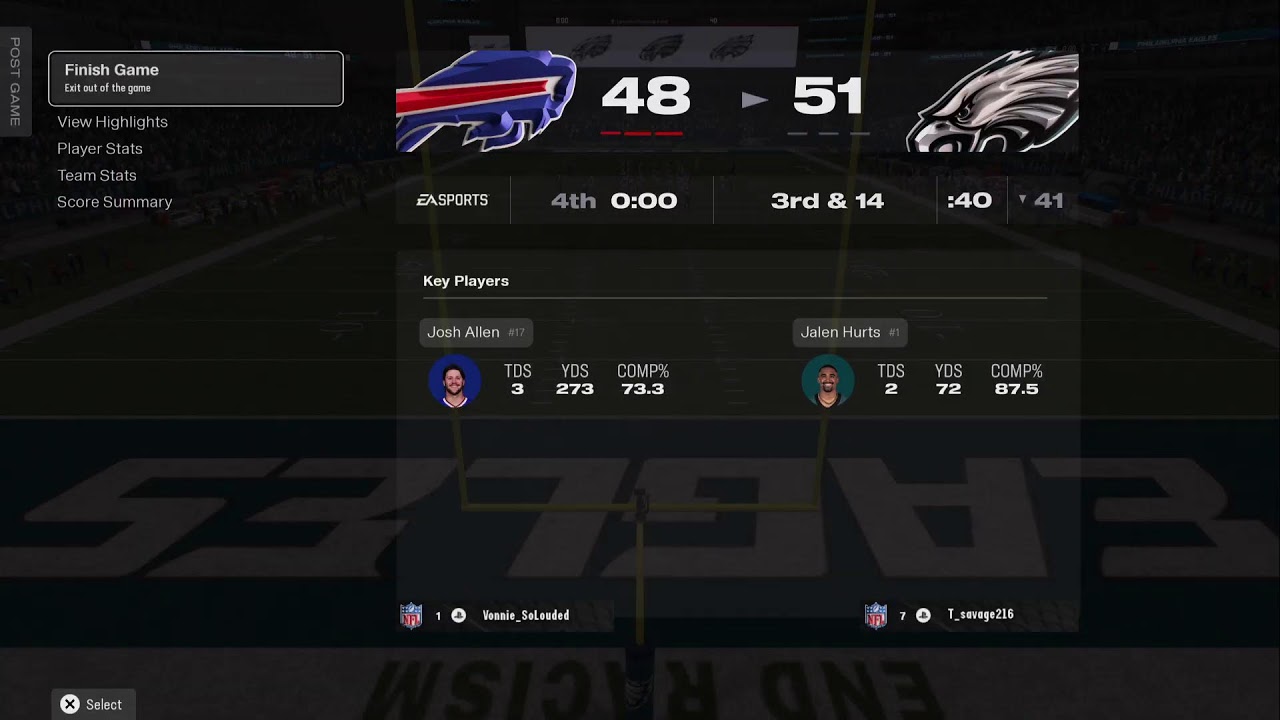 Madden vonnie vs 216 trizzy