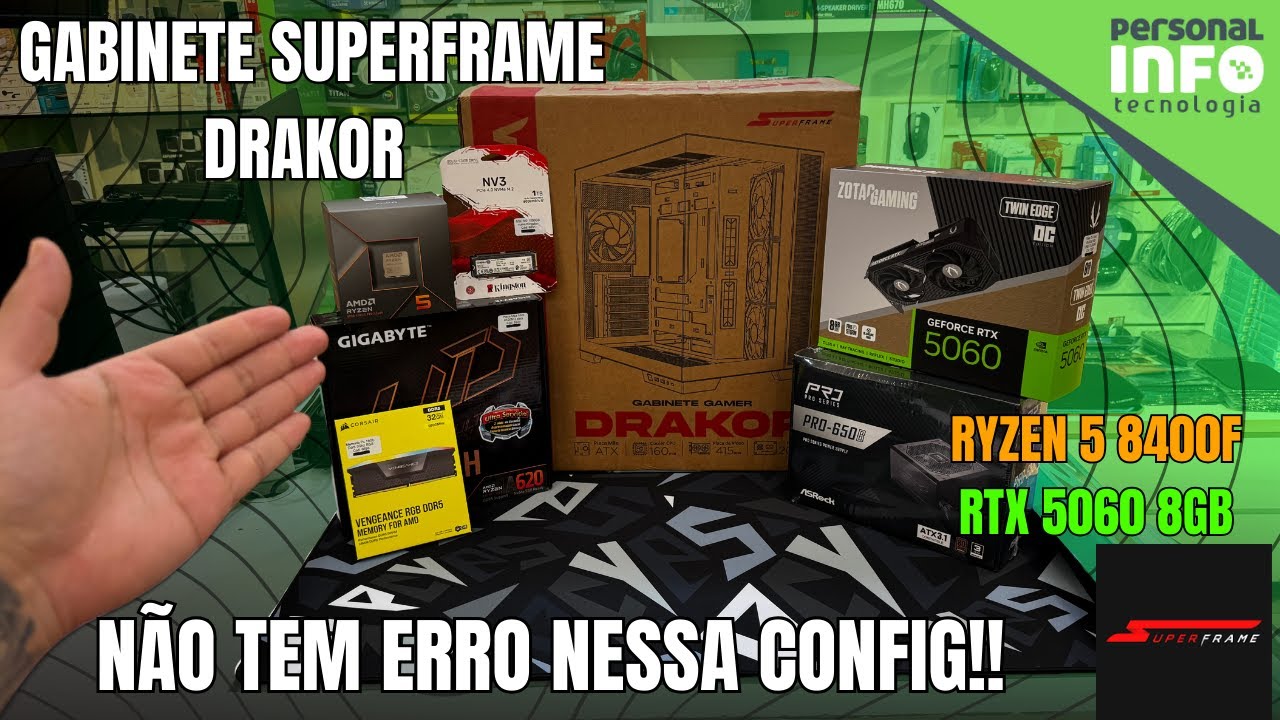 Gabinete DRAKOR: muito espaço e preço que faz sentido