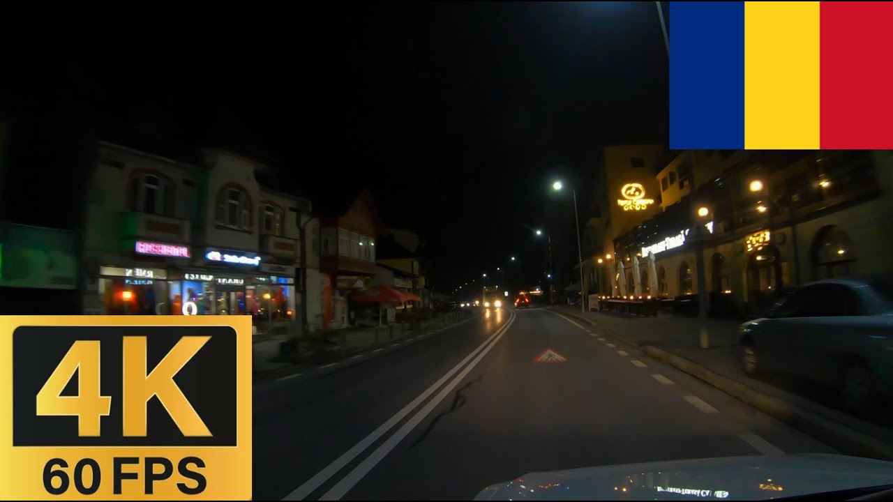 🚗 Night driving from BRASOV to PREDEAL | ROMANIA #4k60fps