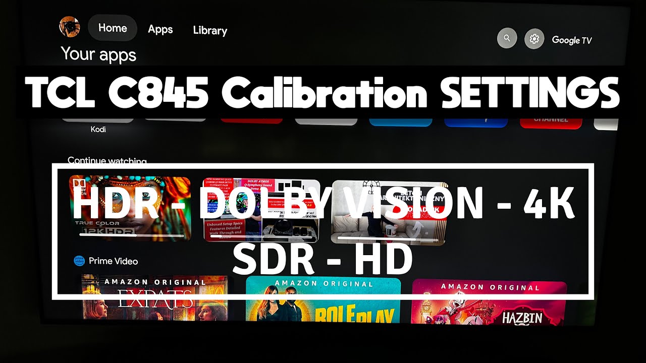 TCL C845 TV Calibration Settings